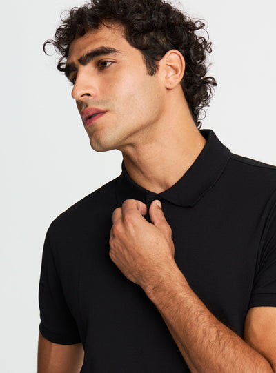 T-shirt polo a tinta unita
