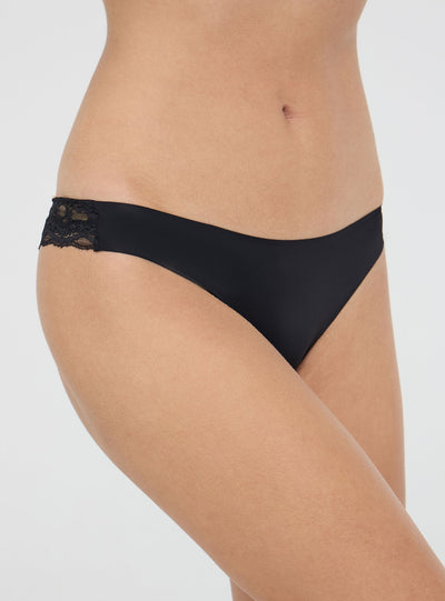 Pack 2 slip brasiliana taglio vivo con pizzo