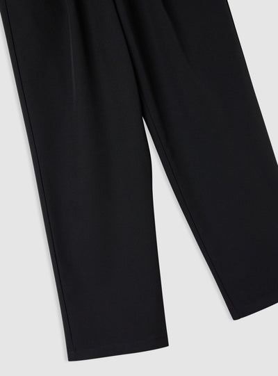 Pantaloni dritti con vita elasticizzata