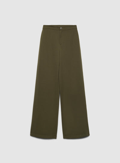 Spodnie wide leg z tkaniny scuba