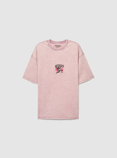 T-shirt Over con stampa angelo