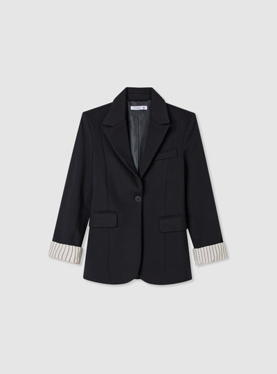 Single-breasted solid colour jacket