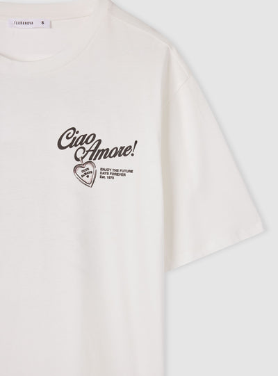 T-shirt ample avec impression devant/dos