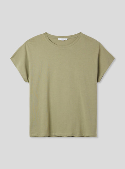 Loose plain-coloured T-shirt