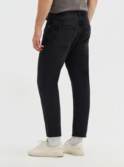 Jeans relaxed a tinta unita
