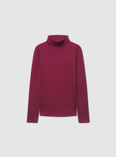 T-shirt a maniche lunghe con collo alto