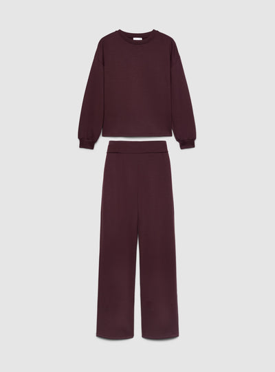 Set pigiama tinta unita con t-shirt e pantaloni