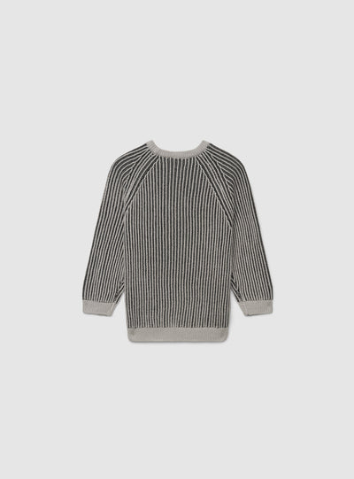 Maglia a coste con maniche raglan