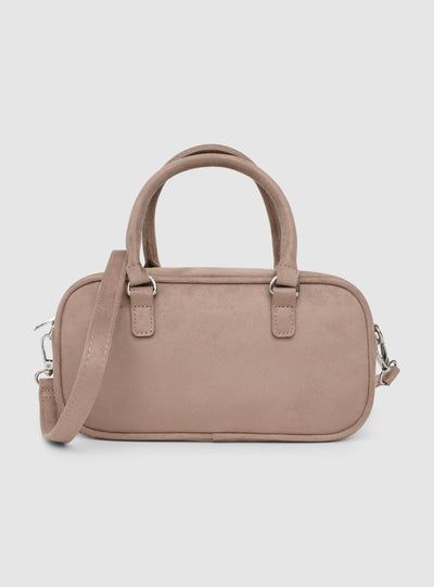 Borsa effetto scamosciato con tracolla