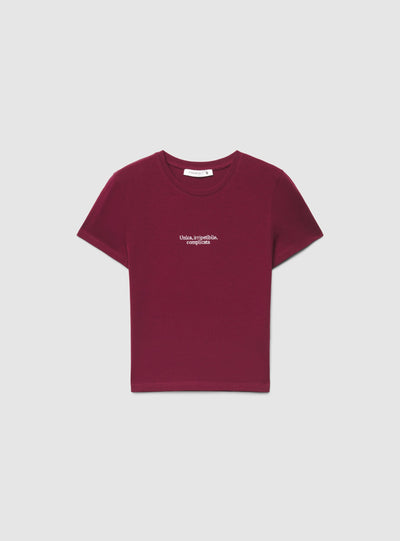 T-shirt slim con scritta