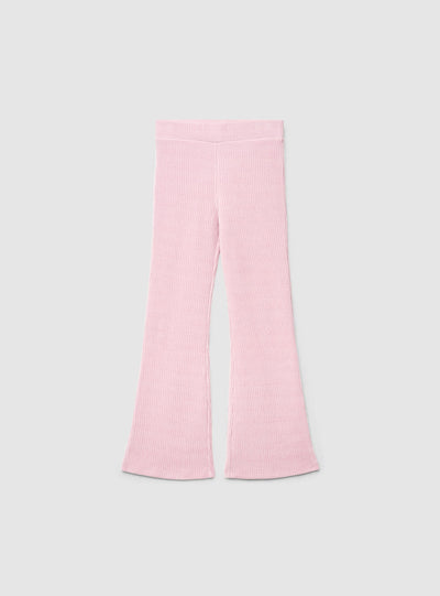 Leggings lunghi a coste a zampa