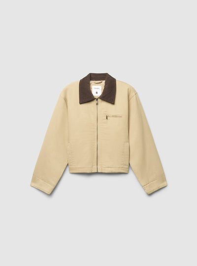 Giacca worker con zip e colletto a camicia