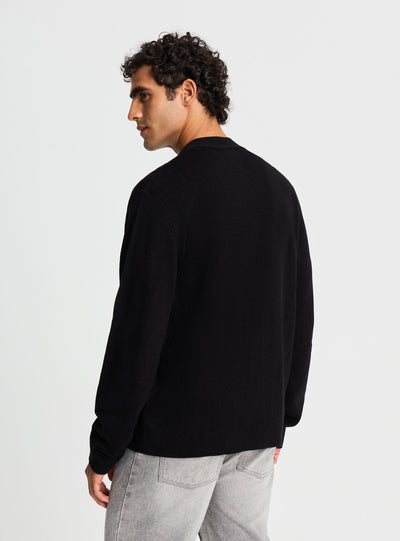 Cardigan con bottoni a tinta unita