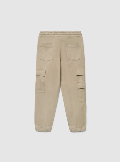Pantaloni cargo lunghi a tinta unita