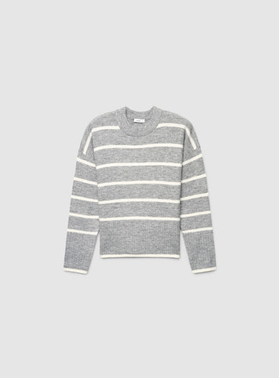 Maglia morbida a righe girocollo