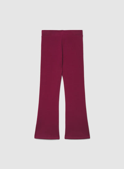Leggings lunghi a zampa tinta unita
