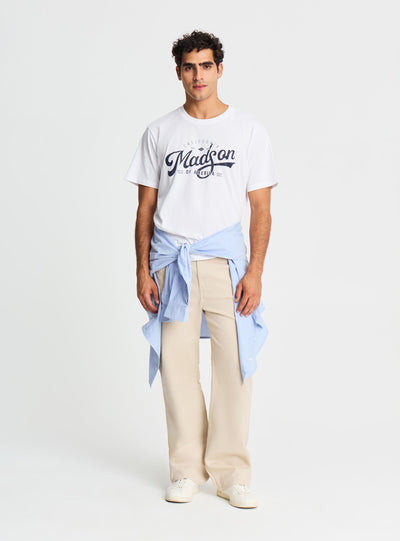 T-shirt comfort con stampa college