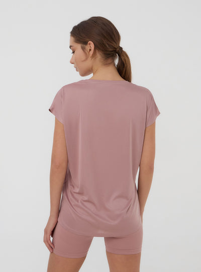 T-shirt sportiva ampia tinta unita