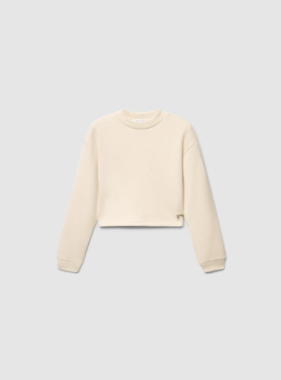 Maglia crop a tinta unita