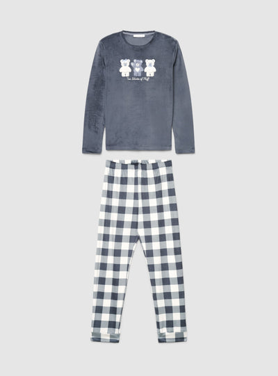 Langärmliges Pyjama-Set mit Tiermotivdruck