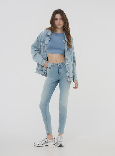 Giacca over in denim