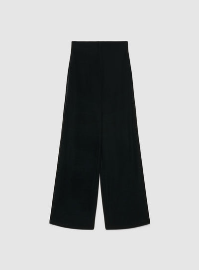 Pantaloni maxi wide leg a tinta unita