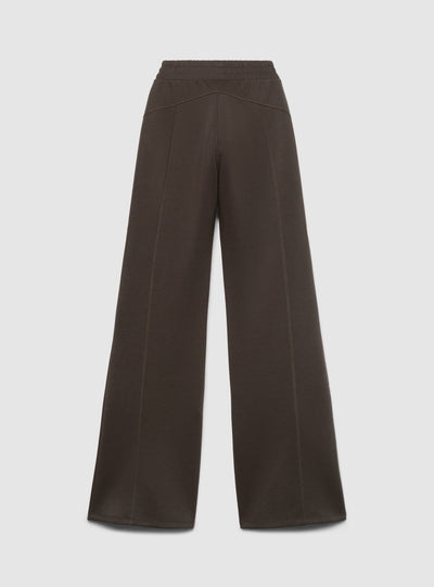 Pantaloni tuta sportivi wide leg a tinta unita