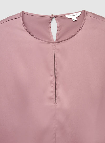 Camicia in satin con apertura a goccia