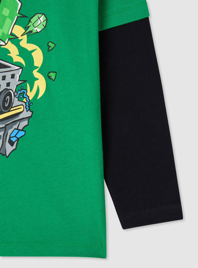 T-shirt manica lunga con stampa Minecraft®