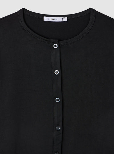 Solid colour cardigan with buttons