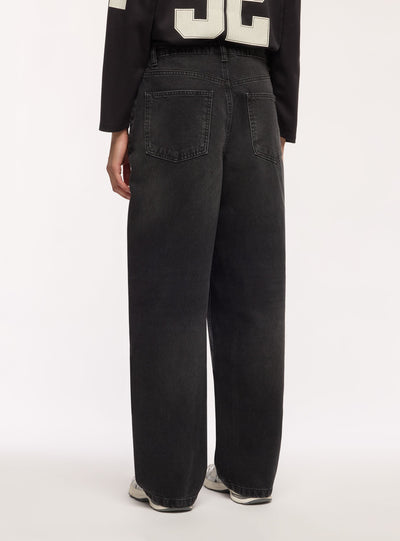 Jeans baggy a vita alta