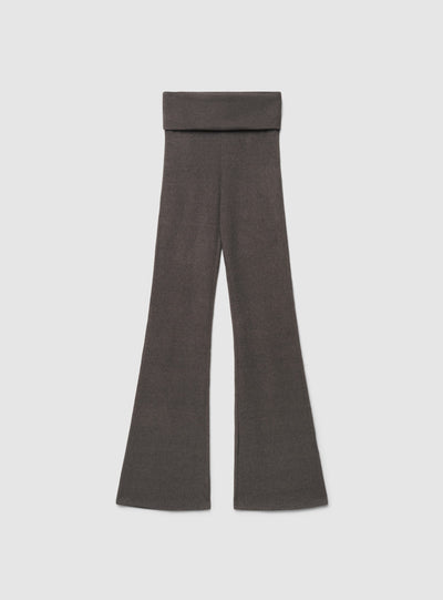 Leggings lunghi a zampa con baschina