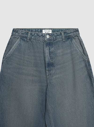 Jeans baggy in denim a tinta unita