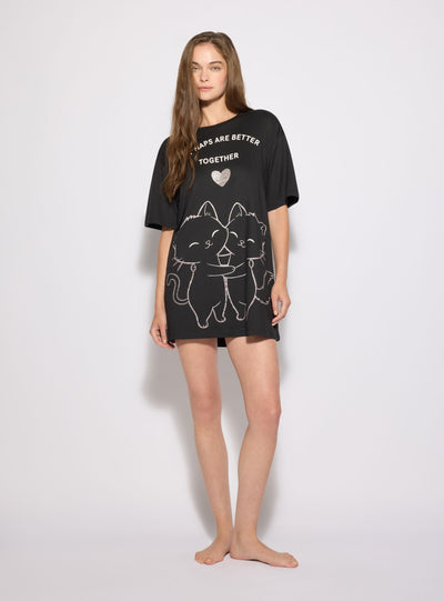 T-shirt pigiama con stampa