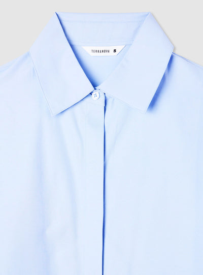 Camicia ampia in popeline