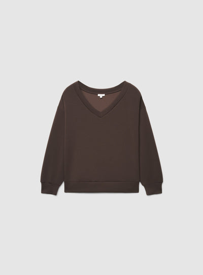 Felpa oversize con scollo a v