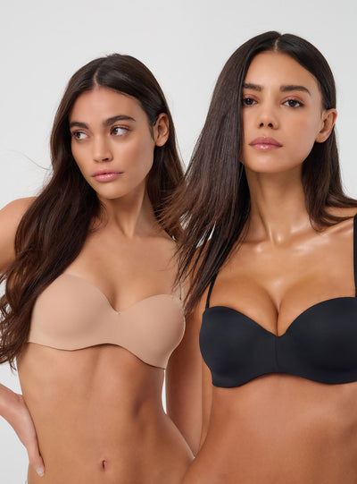 Pack 2 reggiseni imbottiti a fascia multifunzionali