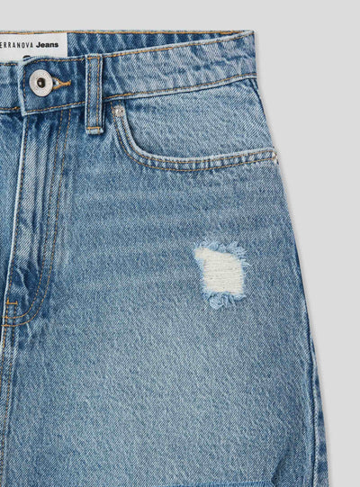 Gonna in jeans con strappi