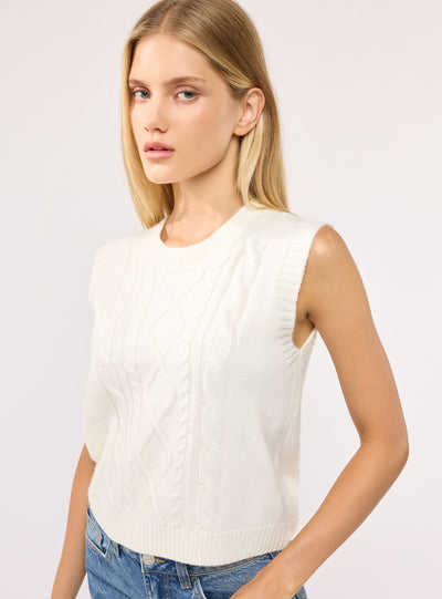 Gilet in maglia a trecce