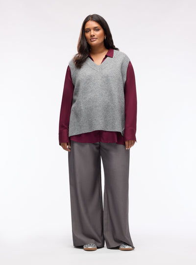 Gilet in maglia con scollo a V