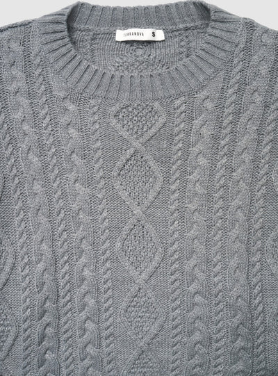 Maglia crop ampia a trecce