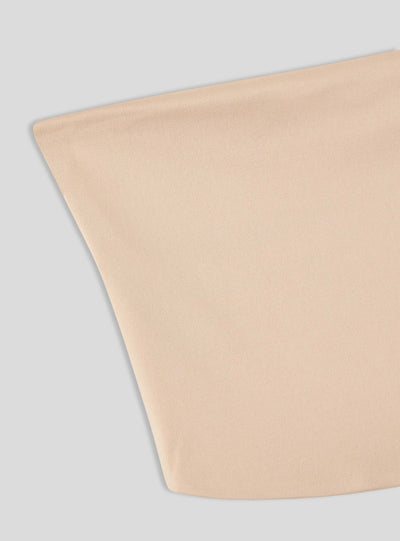 Top crop a fascia tinta unita