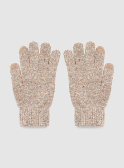 Five-finger solid-colour touch gloves