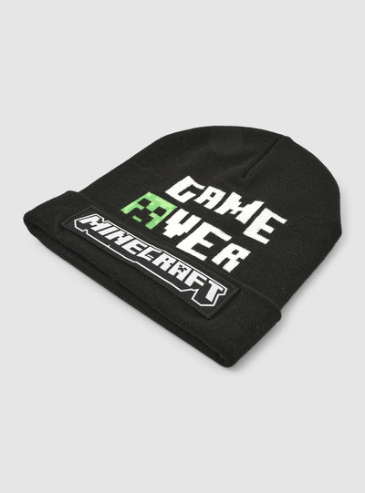 Berretto cuffia con scritta e patch Minecraft