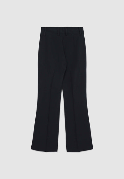 Pantaloni a zampa con fascia vita alta