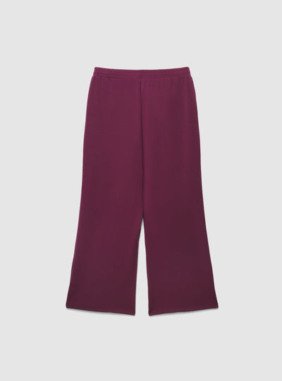Pantaloni tuta wide leg a tinta unita