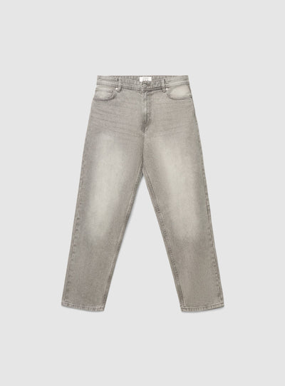 Jeans baggy a tinta unita
