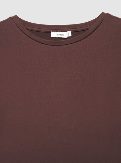 T-shirt manica lunga a tinta unita