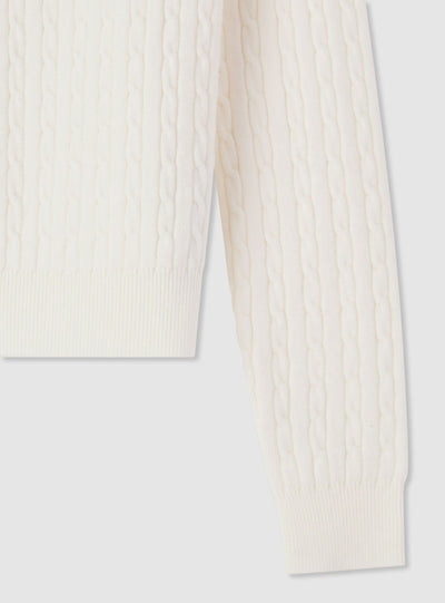 Cardigan a trecce con bottoni