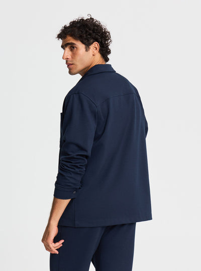 Camicia a tinta unita con bottoni a pressione